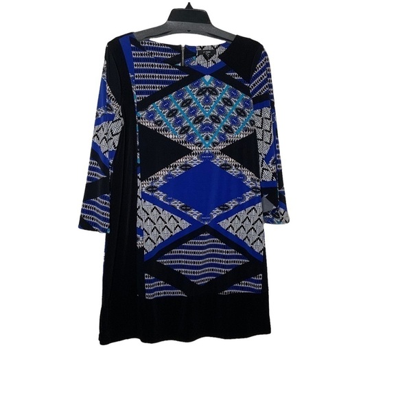 Alfani mini shift dress. blue with gorgeous sleeves. Size M - Picture 3 of 4